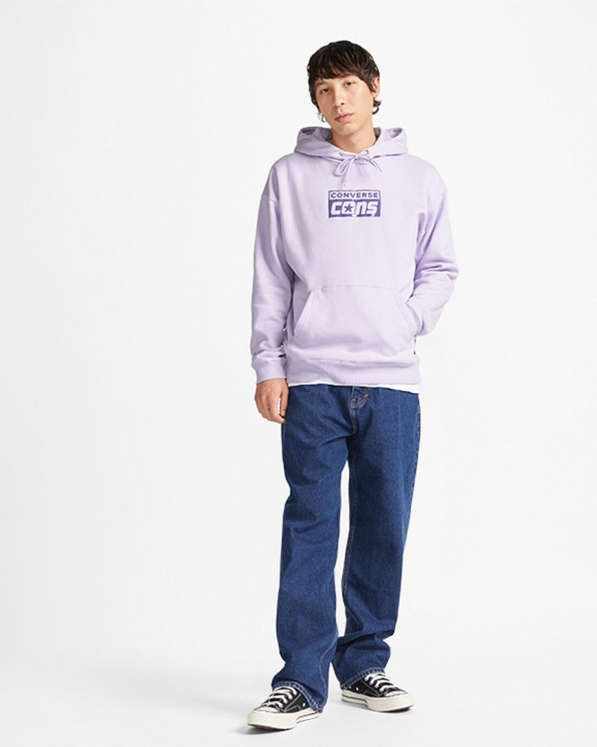 Hanorac Cu Gluga Barbati Converse CONS Fleece Pullover Violet | RO KFHLW693